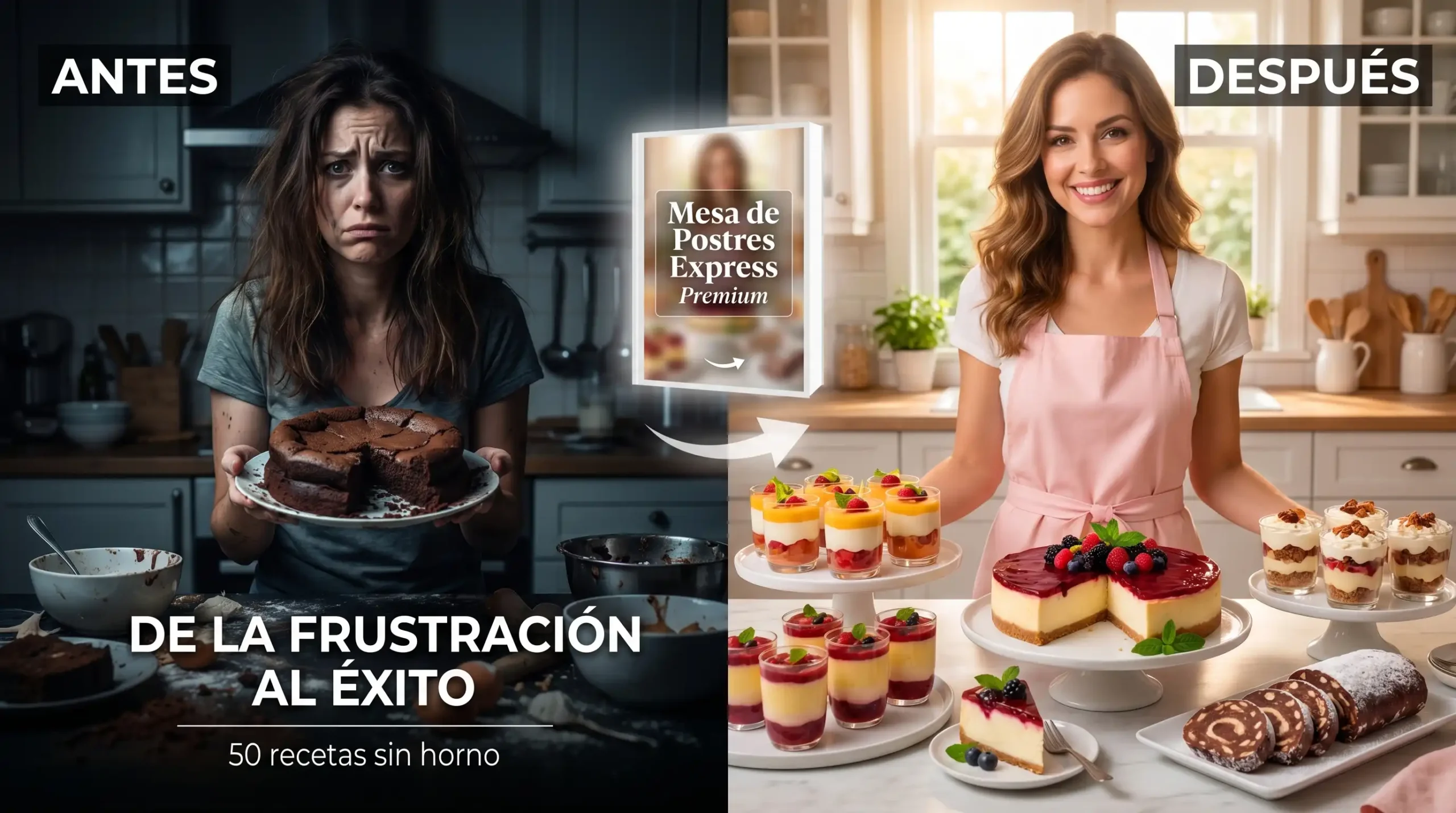 Mesa de Postres Express Premium: 50 Recetas Fáciles Sin Horno para Eventos